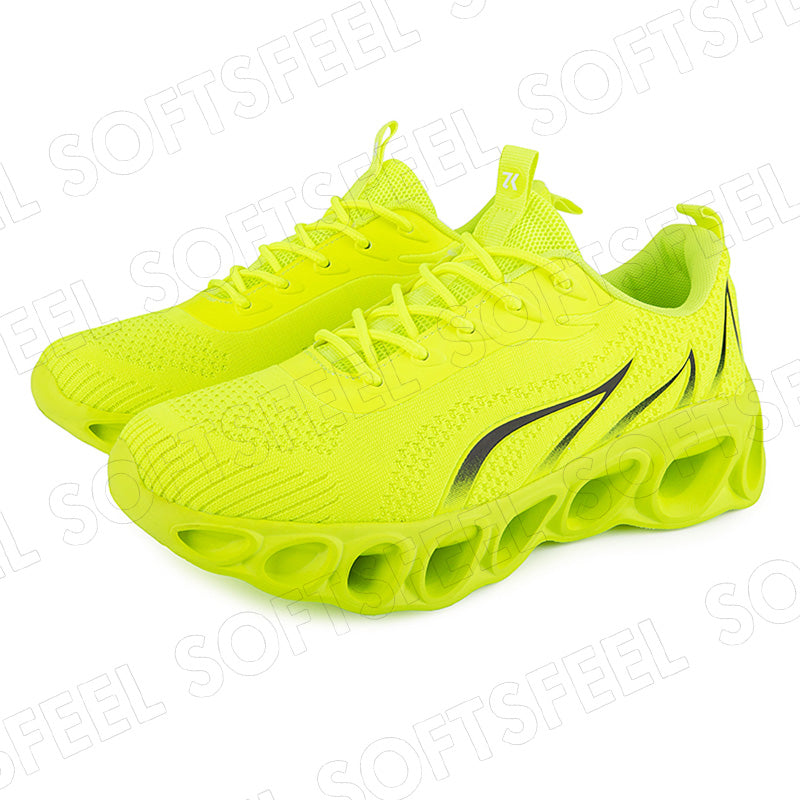 Softsfeel Men's Relieve Foot Pain Perfect Walking Shoes - Fluorescent Green