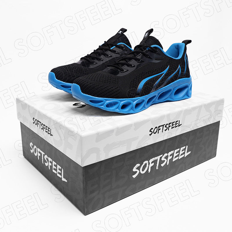 Softsfeel Women's Relieve Foot Pain Perfect Walking Shoes - Black Blue