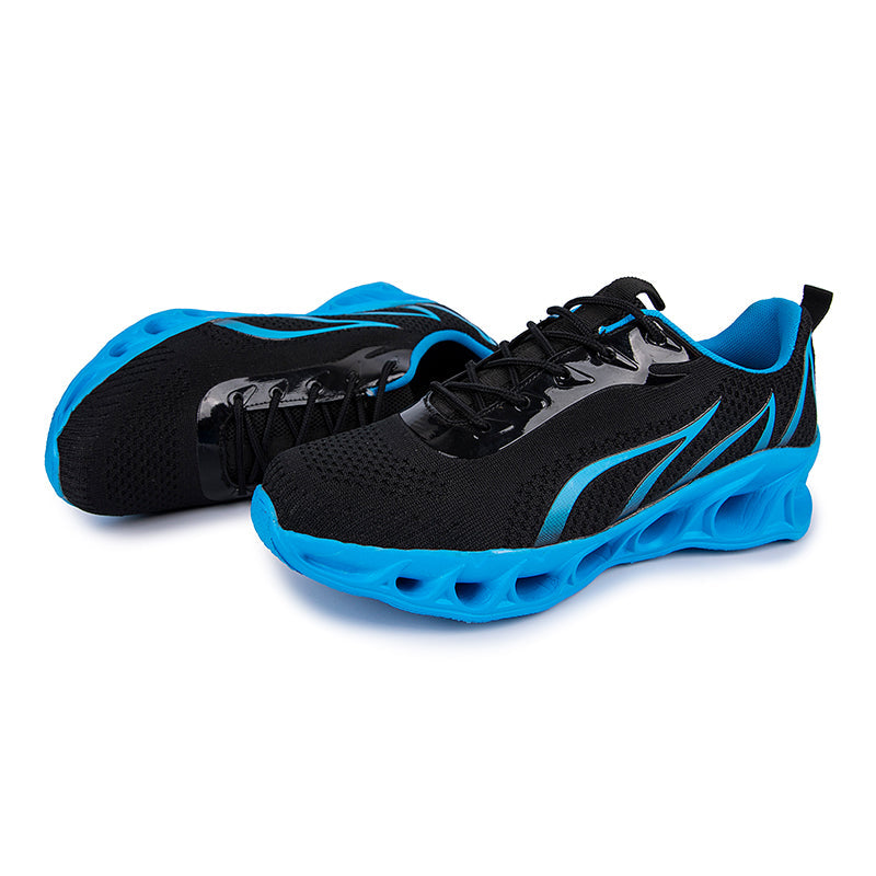 Softsfeel Men's Relieve Foot Pain Perfect Walking Shoes - Black Blue