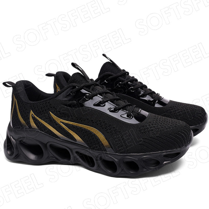 Softsfeel Women's Relieve Foot Pain Perfect Walking Shoes - Black Gold