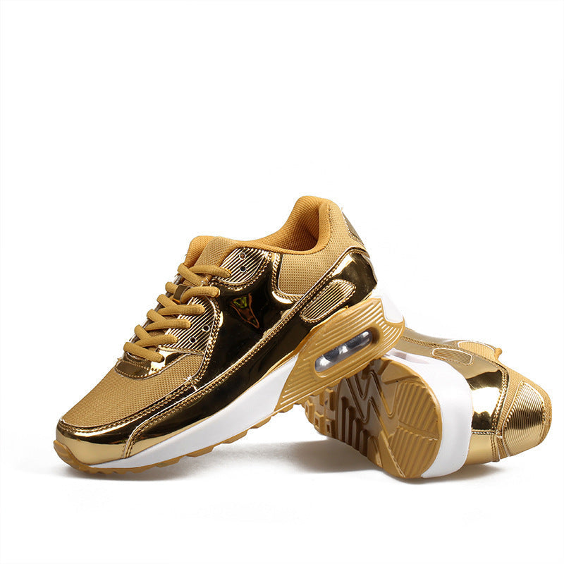 Women‘s Air Booster Walking Shoes Shiny Gold