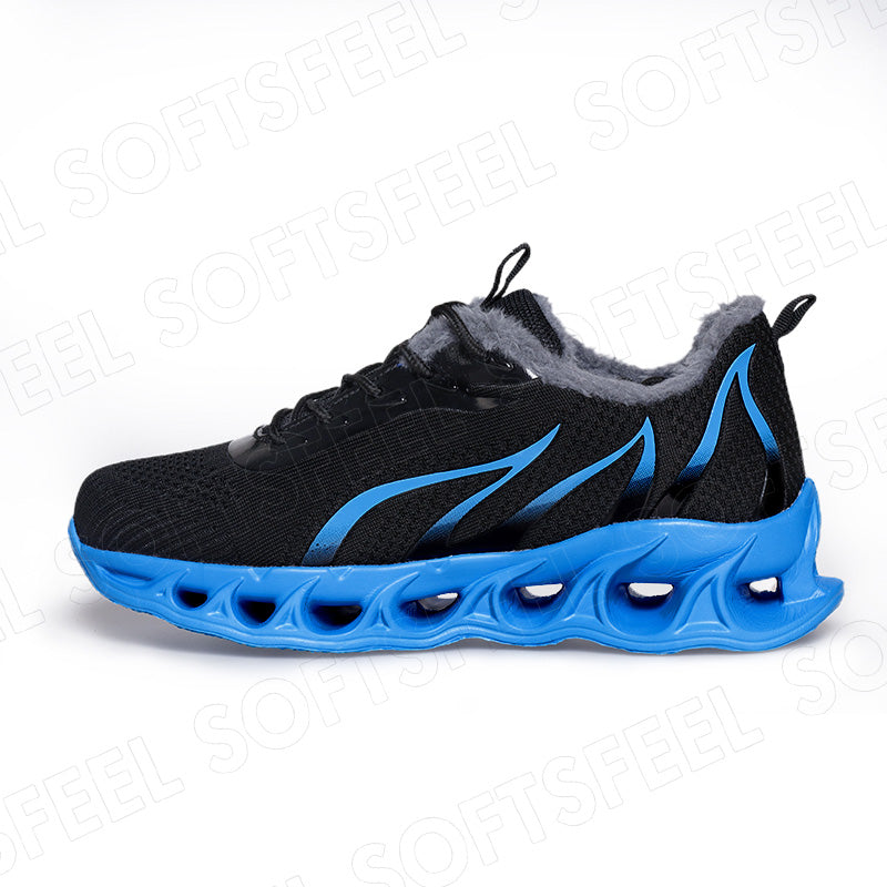 Softsfeel Women's Winter Relieve Foot Pain Perfect Walking Shoes - Black Blue