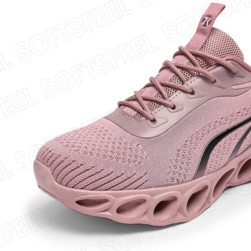 Softsfeel Women's Relieve Foot Pain Perfect Walking Shoes - Pink Black