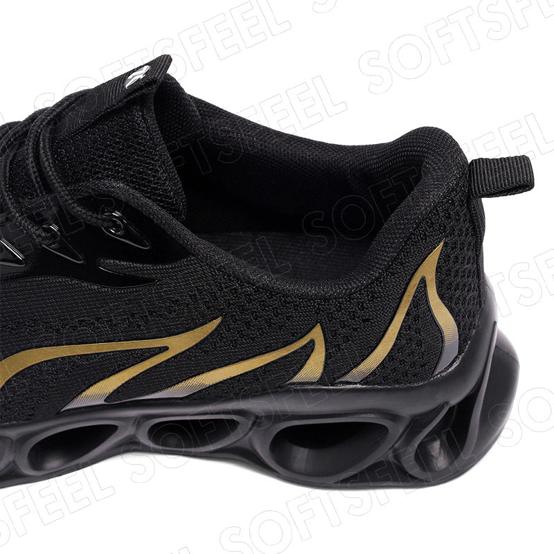 Softsfeel Women's Relieve Foot Pain Perfect Walking Shoes - Black Gold