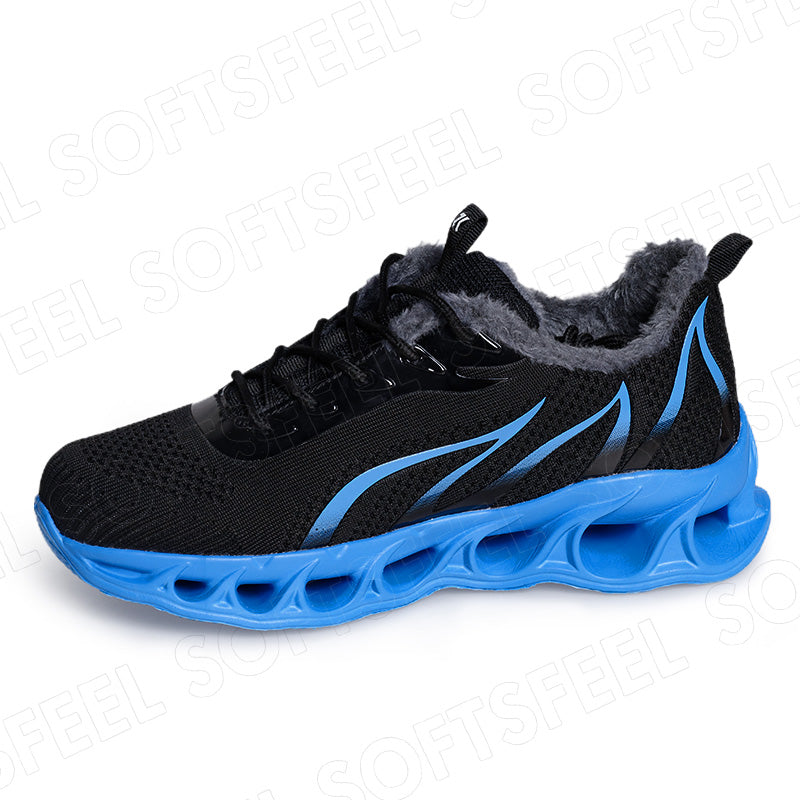 Softsfeel Women's Winter Relieve Foot Pain Perfect Walking Shoes - Black Blue