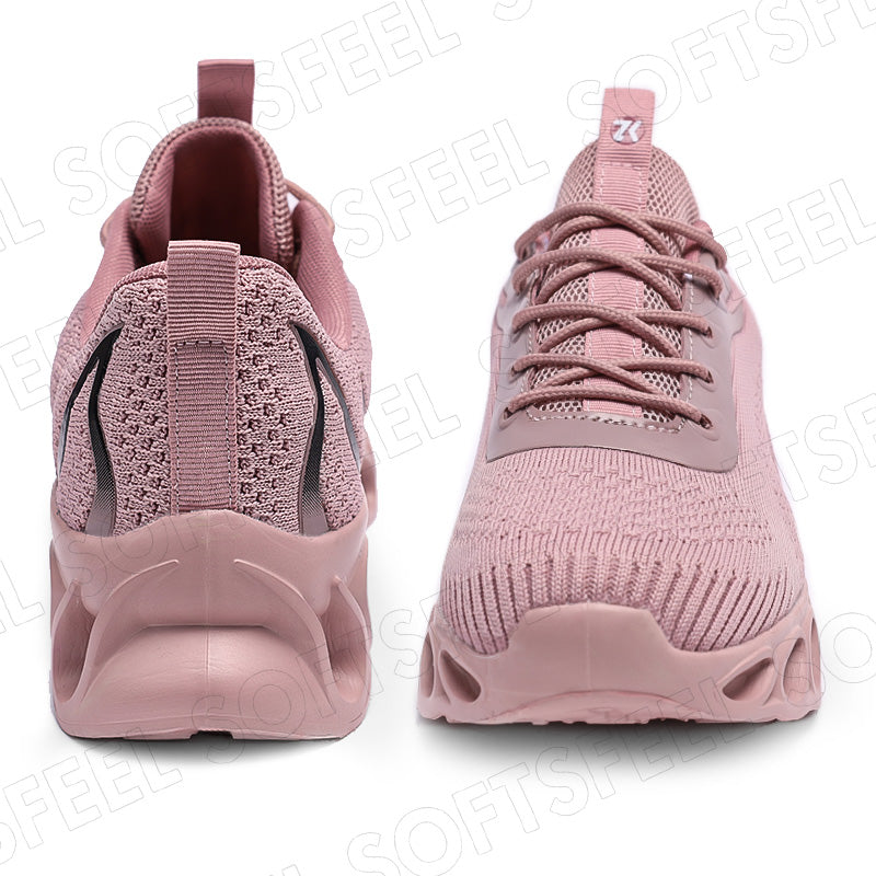 Softsfeel Women's Relieve Foot Pain Perfect Walking Shoes - Pink Black
