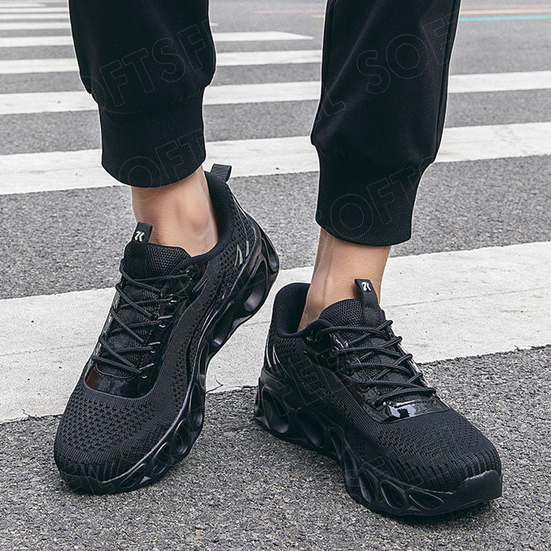 Softsfeel Men's Relieve Foot Pain Perfect Walking Shoes - Black