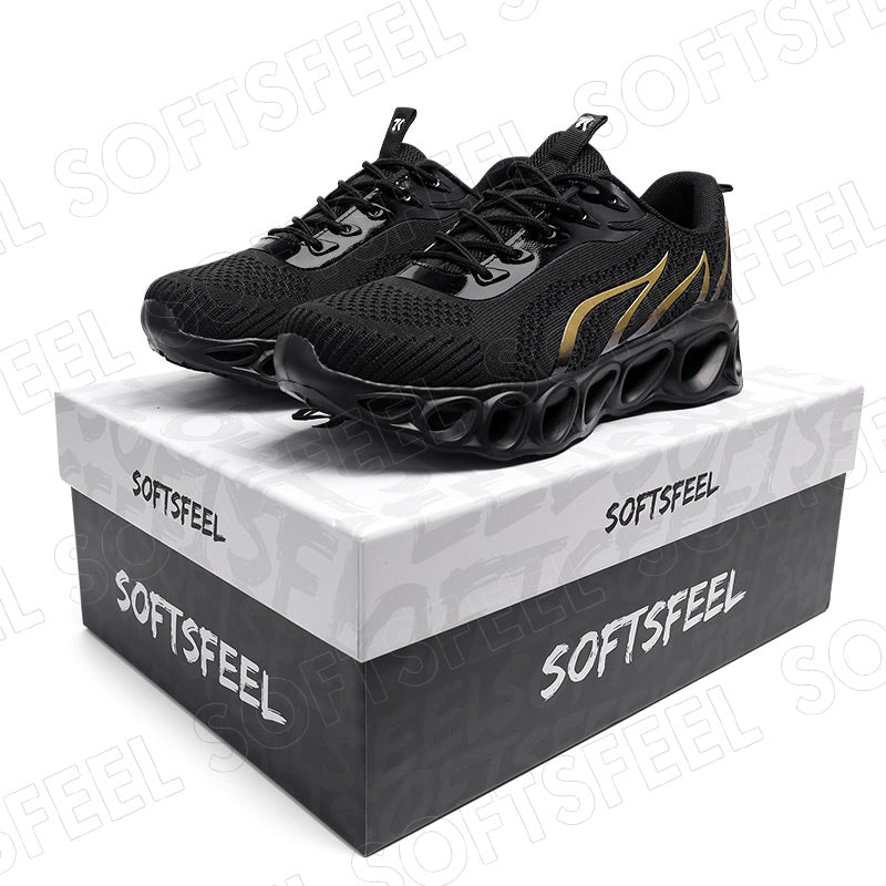 Softsfeel Women's Relieve Foot Pain Perfect Walking Shoes - Black Gold