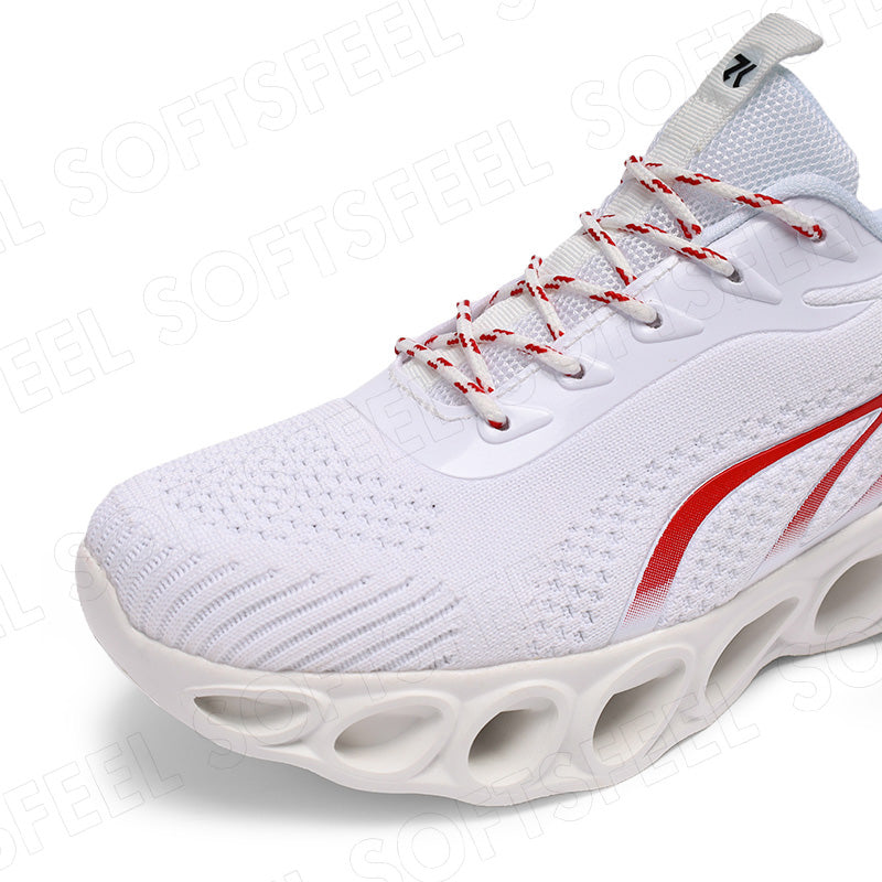 Softsfeel Men's Relieve Foot Pain Perfect Walking Shoes - White