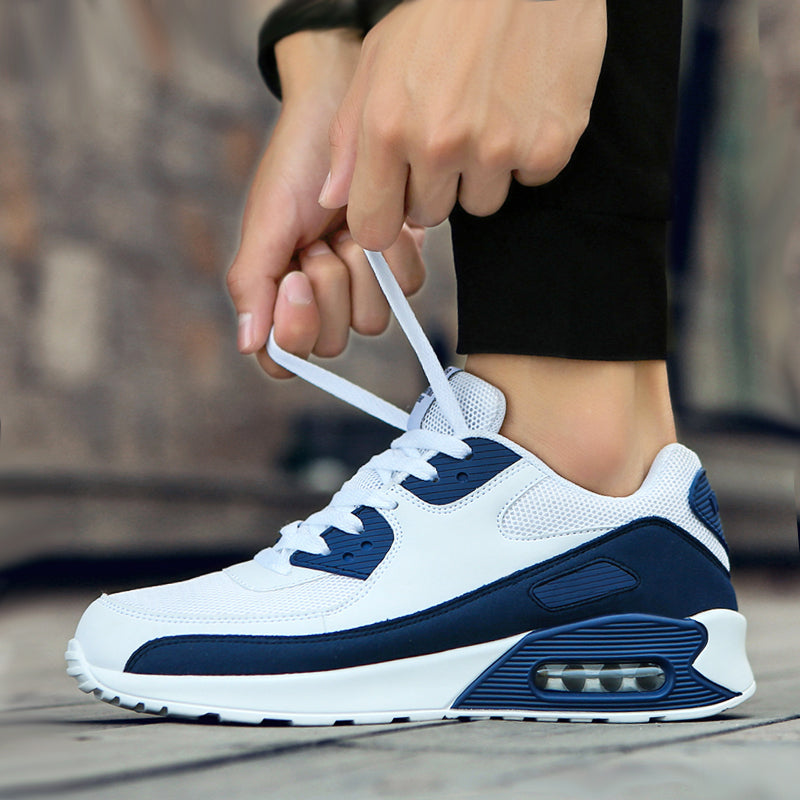 Men‘s Air Booster Walking Shoes White&Blue