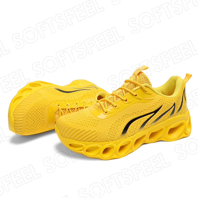 Softsfeel Men's Relieve Foot Pain Perfect Walking Shoes - Yellow