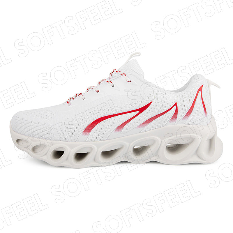 Softsfeel Men's Relieve Foot Pain Perfect Walking Shoes - White