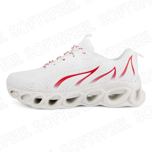 Softsfeel Men's Relieve Foot Pain Perfect Walking Shoes - White