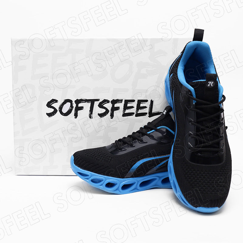 Softsfeel Women's Relieve Foot Pain Perfect Walking Shoes - Black Blue