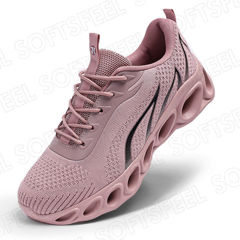 Softsfeel Women's Relieve Foot Pain Perfect Walking Shoes - Pink Black