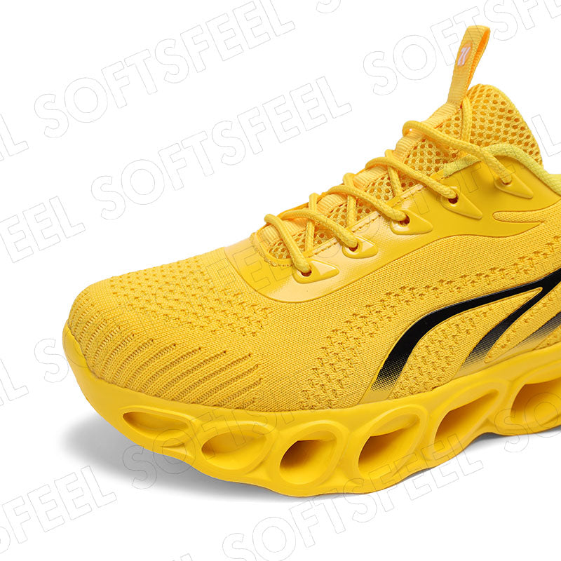 Softsfeel Men's Relieve Foot Pain Perfect Walking Shoes - Yellow