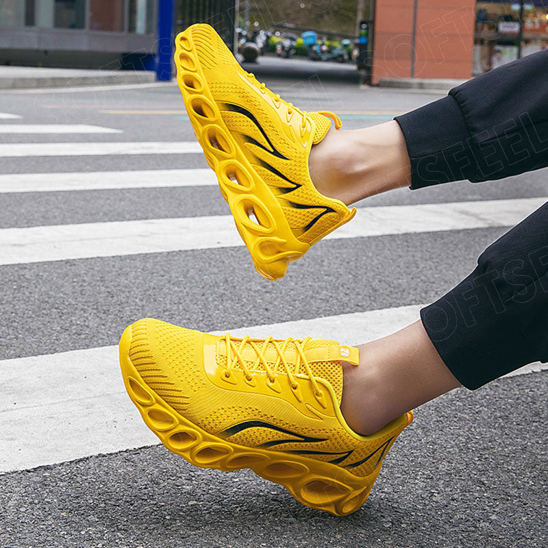 Softsfeel Women's Relieve Foot Pain Perfect Walking Shoes - Yellow