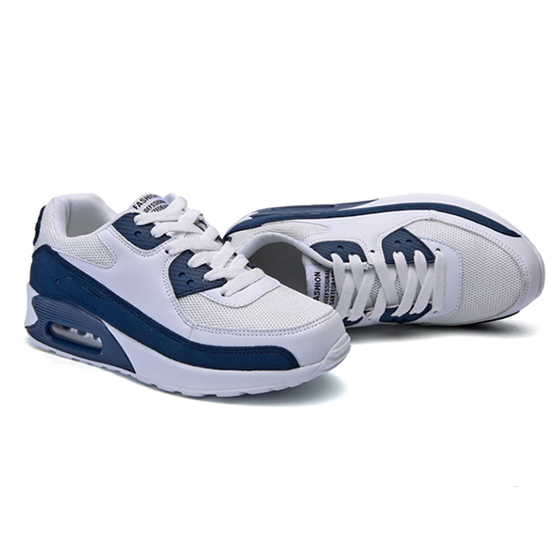 Men‘s Air Booster Walking Shoes White&Blue