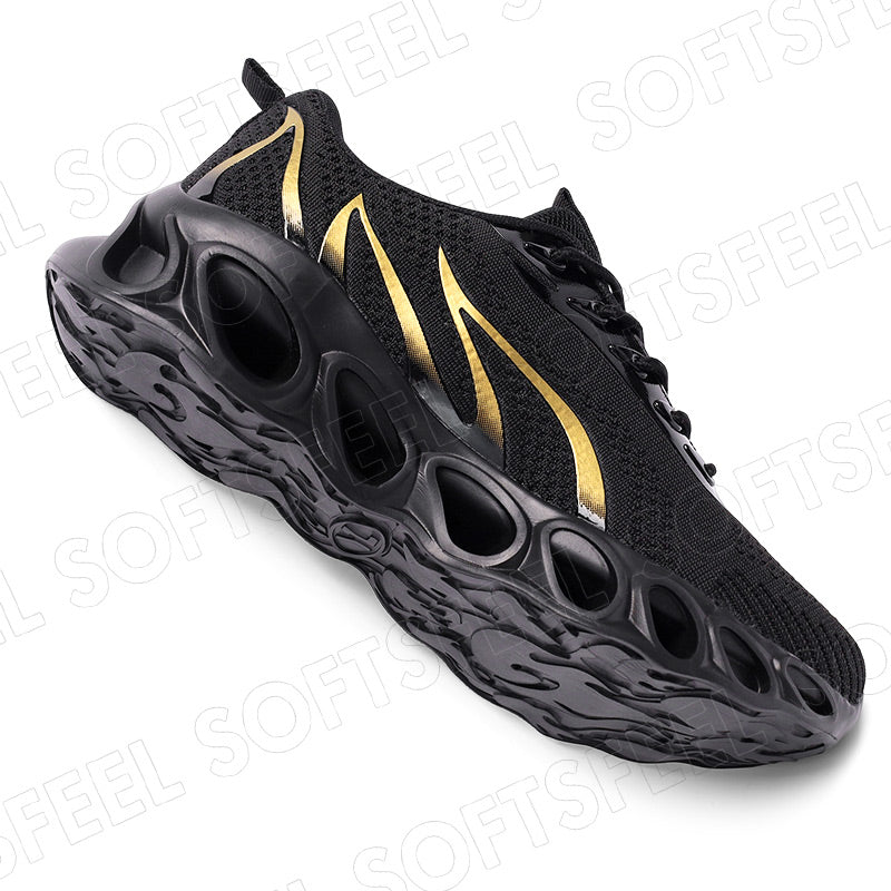 Softsfeel Women's Relieve Foot Pain Perfect Walking Shoes - Black Gold