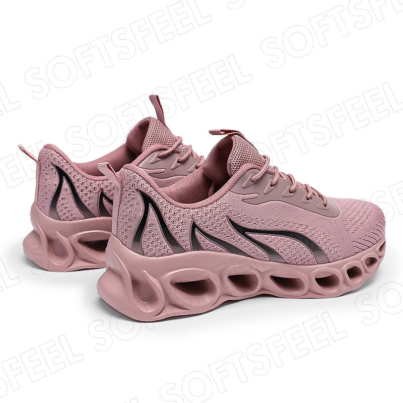 Softsfeel Women's Relieve Foot Pain Perfect Walking Shoes - Pink Black