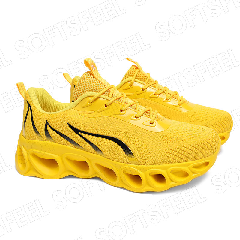 Softsfeel Men's Relieve Foot Pain Perfect Walking Shoes - Yellow