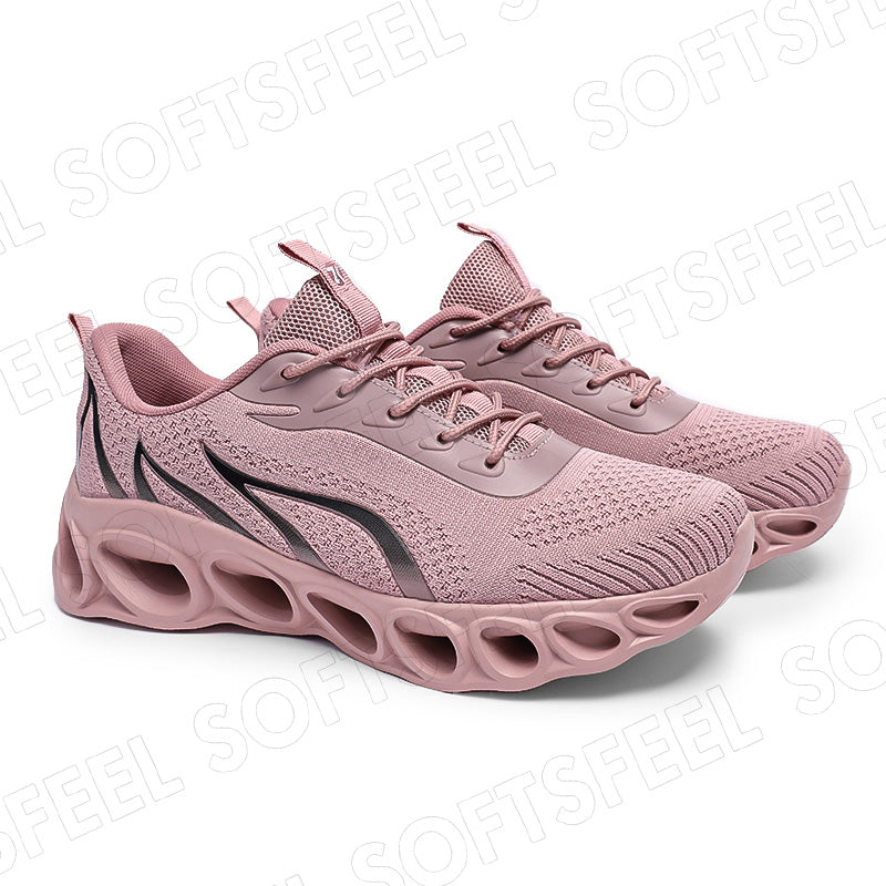 Softsfeel Women's Relieve Foot Pain Perfect Walking Shoes - Pink Black