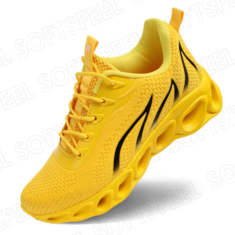 Softsfeel Men's Relieve Foot Pain Perfect Walking Shoes - Yellow