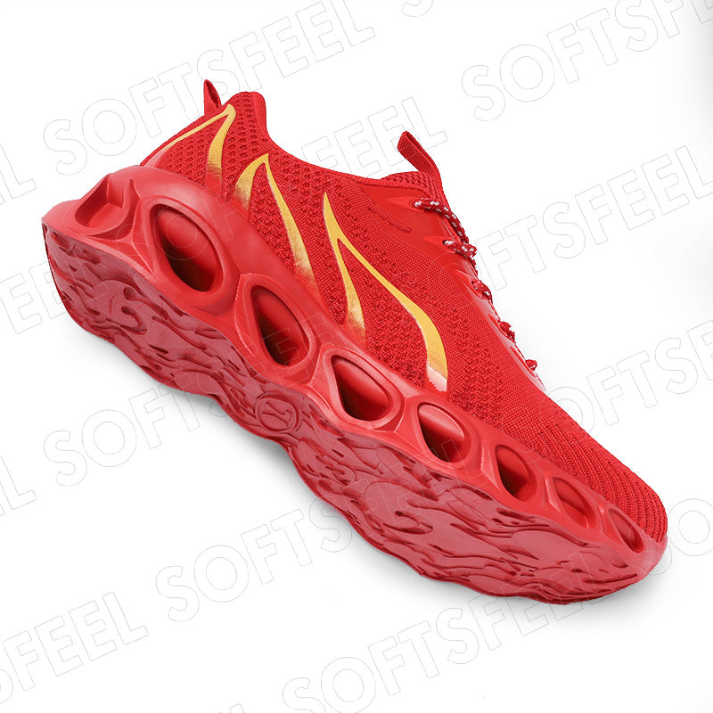 Softsfeel Men's Relieve Foot Pain Perfect Walking Shoes - Red