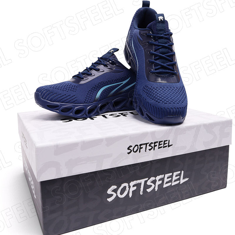 Softsfeel Men's Relieve Foot Pain Perfect Walking Shoes - Dark Blue