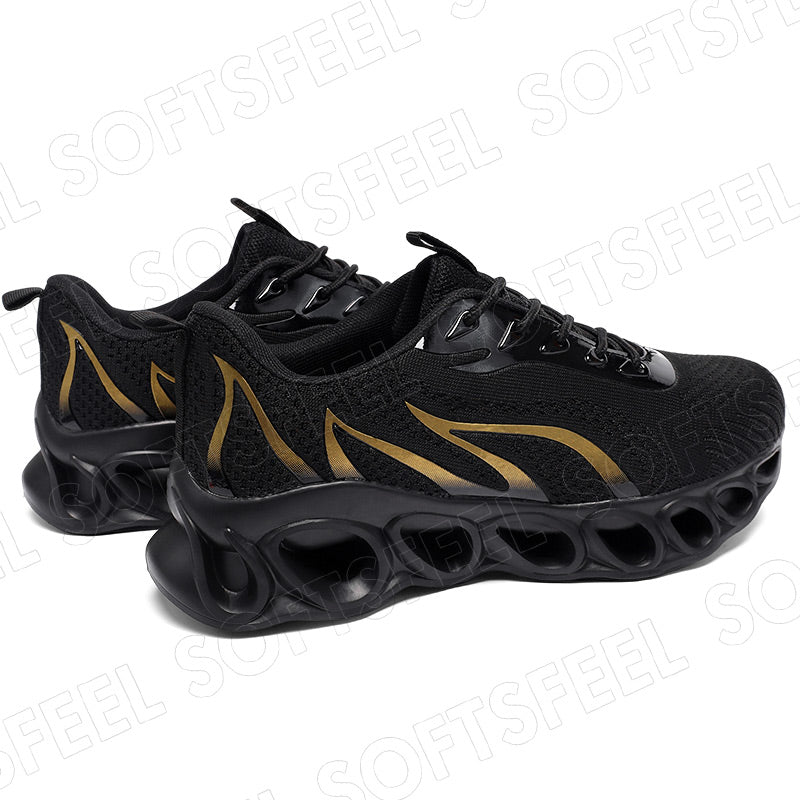 Softsfeel Women's Relieve Foot Pain Perfect Walking Shoes - Black Gold