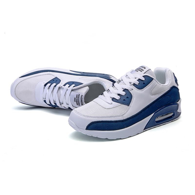 Men‘s Air Booster Walking Shoes White&Blue