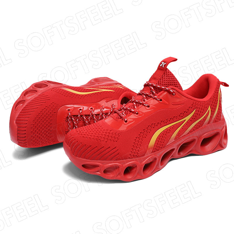 Softsfeel Men's Relieve Foot Pain Perfect Walking Shoes - Red