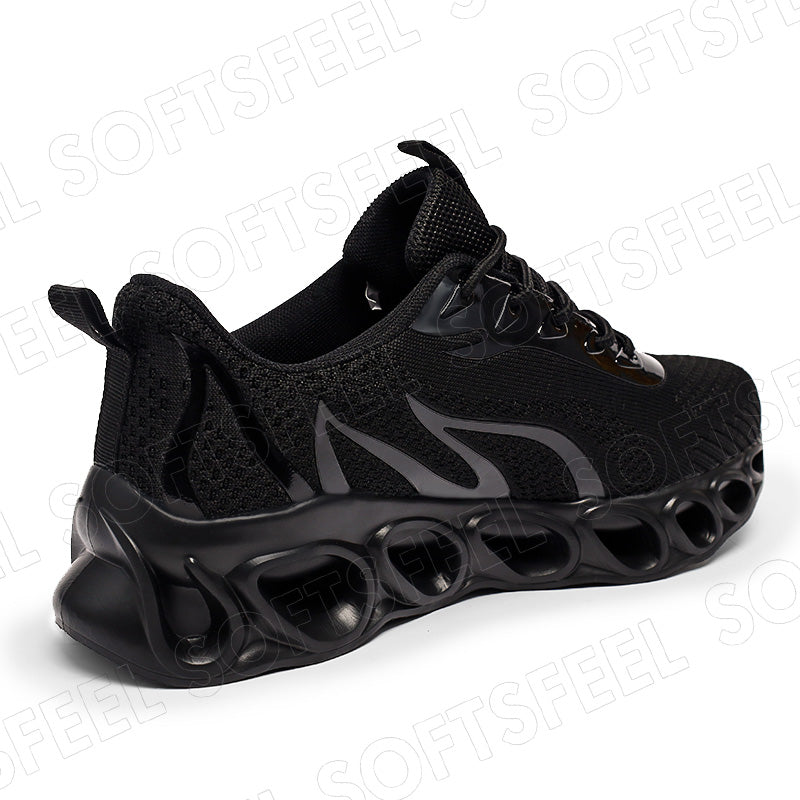 Softsfeel Men's Relieve Foot Pain Perfect Walking Shoes - Black