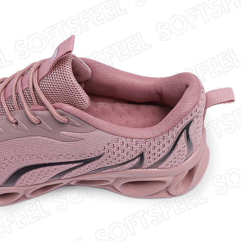 Softsfeel Women's Relieve Foot Pain Perfect Walking Shoes - Pink Black