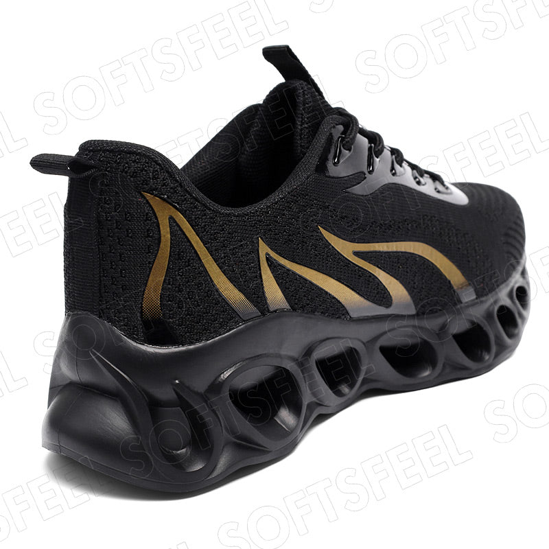 Softsfeel Women's Relieve Foot Pain Perfect Walking Shoes - Black Gold