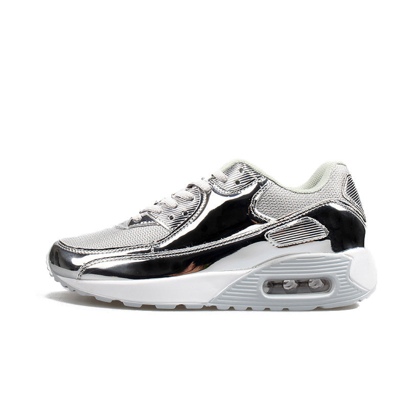 Women‘s Air Booster Walking Shoes Shiny Silver