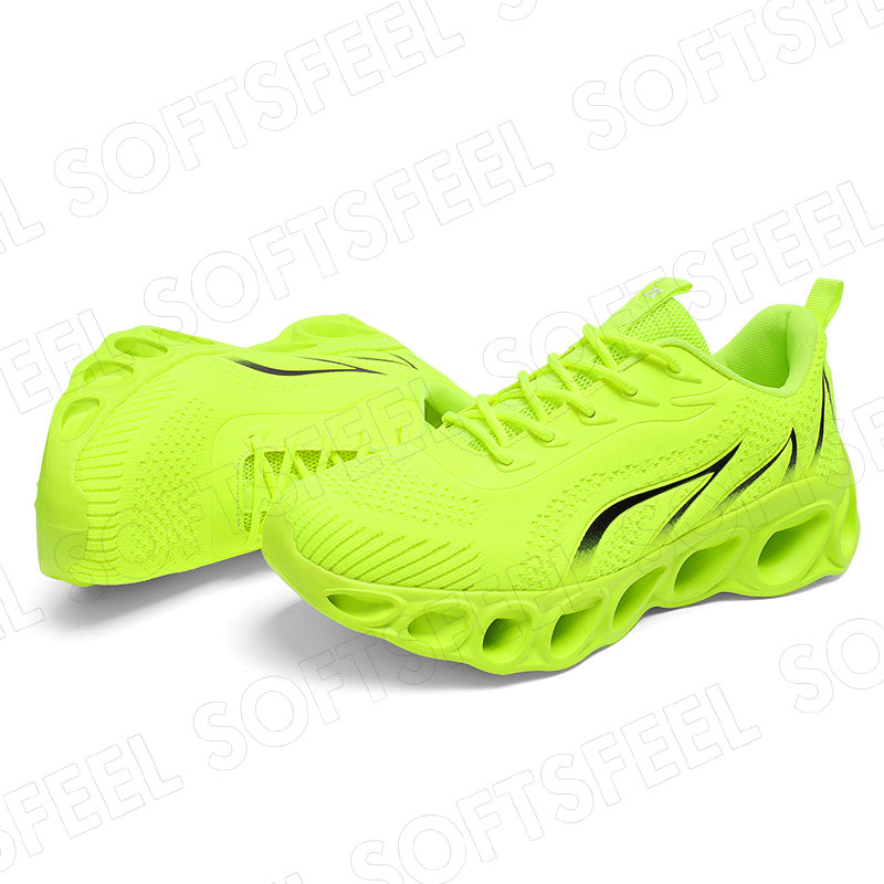 Softsfeel Men's Relieve Foot Pain Perfect Walking Shoes - Fluorescent Green