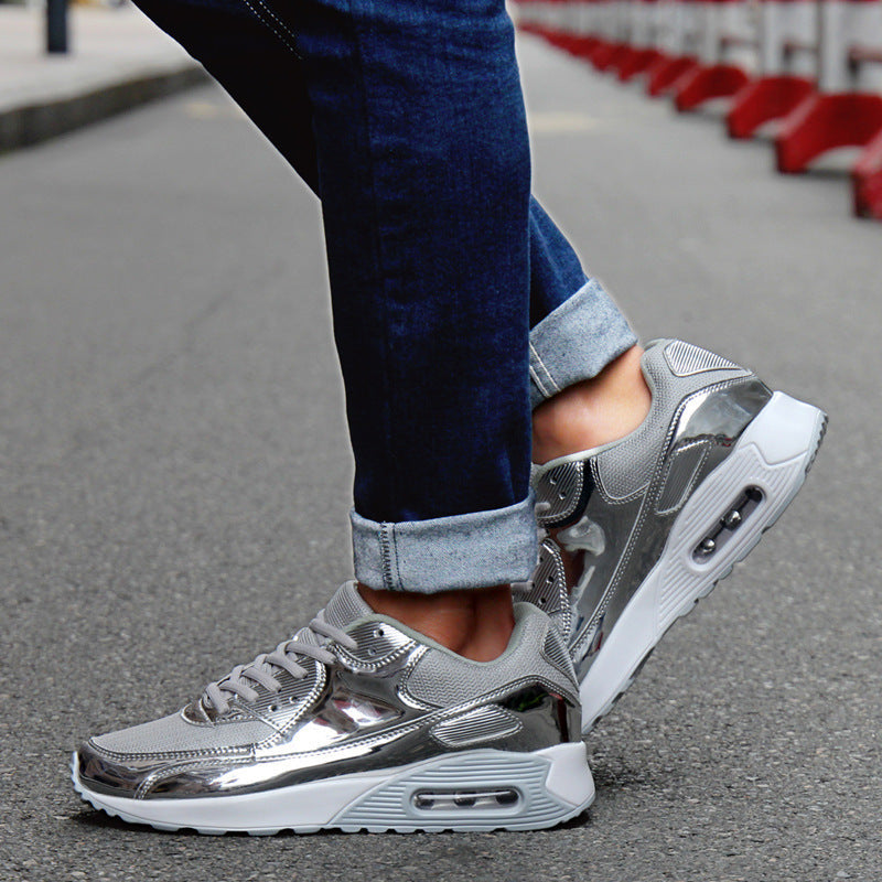 Women‘s Air Booster Walking Shoes Shiny Silver