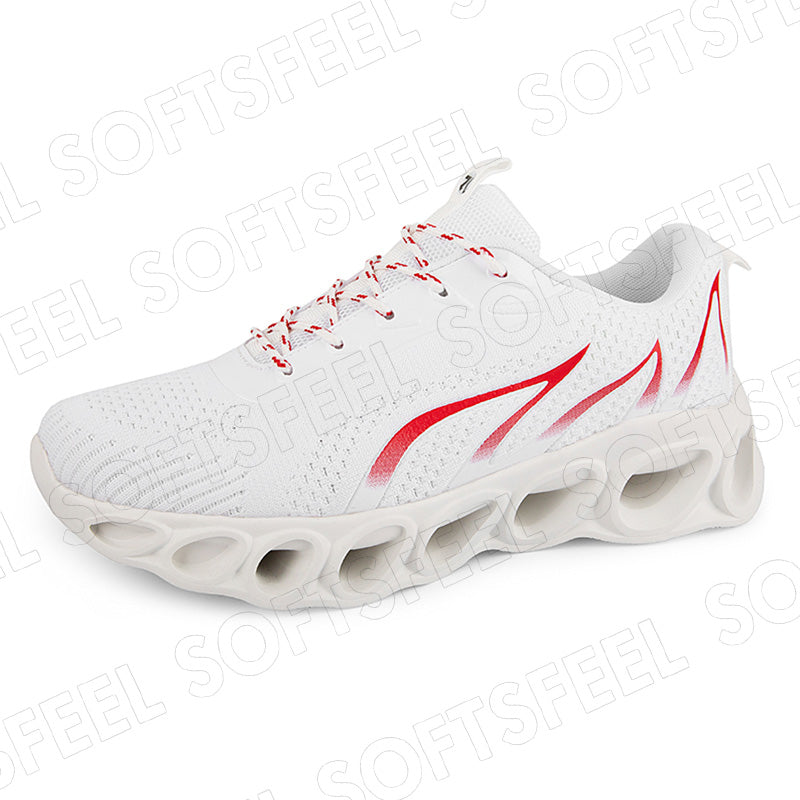 Softsfeel Men's Relieve Foot Pain Perfect Walking Shoes - White
