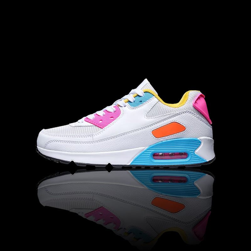 Women‘s Air Booster Walking Shoes White&Pink