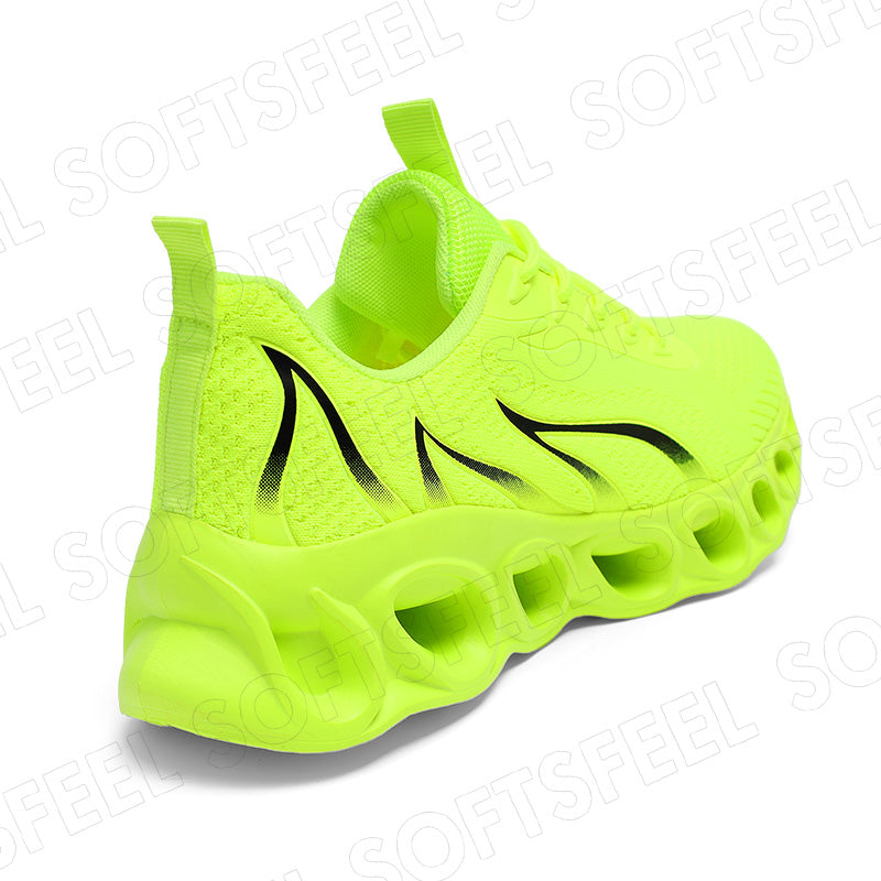 Softsfeel Men's Relieve Foot Pain Perfect Walking Shoes - Fluorescent Green
