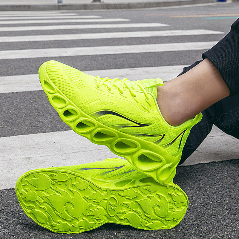 Softsfeel Men's Relieve Foot Pain Perfect Walking Shoes - Fluorescent Green