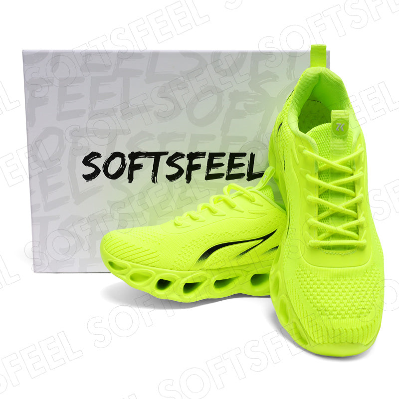 Softsfeel Men's Relieve Foot Pain Perfect Walking Shoes - Fluorescent Green