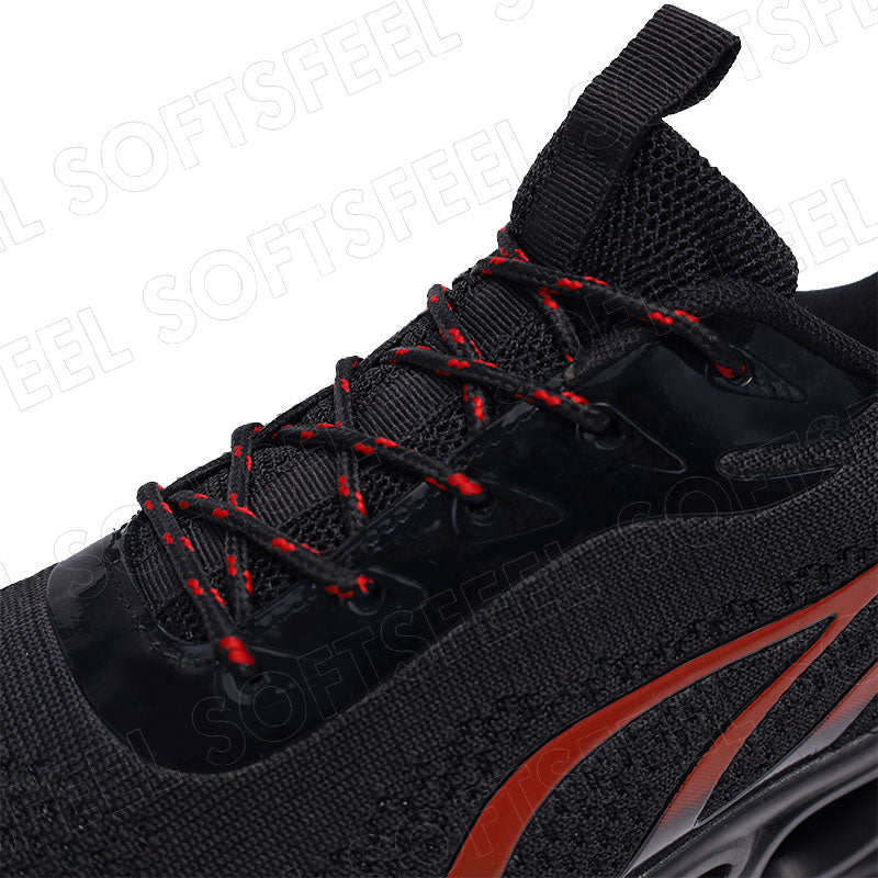 Softsfeel Men's Relieve Foot Pain Perfect Walking Shoes - Black Red