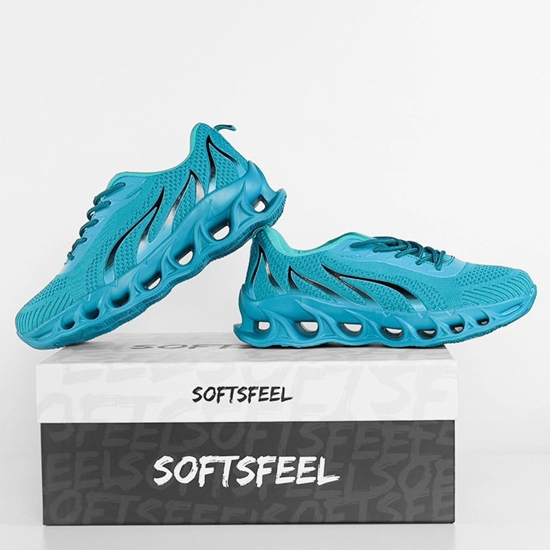 Softsfeel Men's Relieve Foot Pain Perfect Walking Shoes - Lake Blue