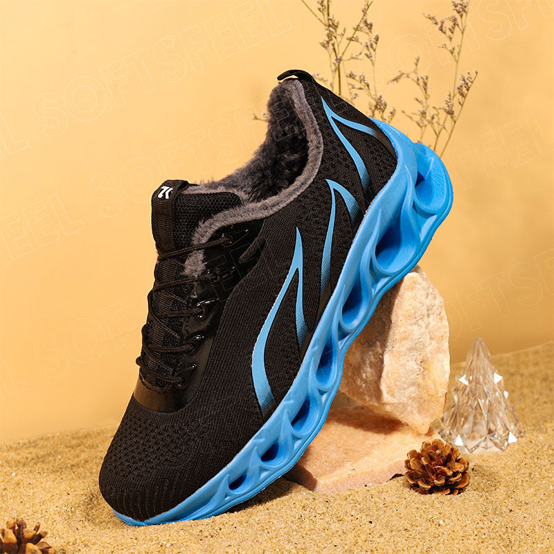 Softsfeel Women's Winter Relieve Foot Pain Perfect Walking Shoes - Black Blue