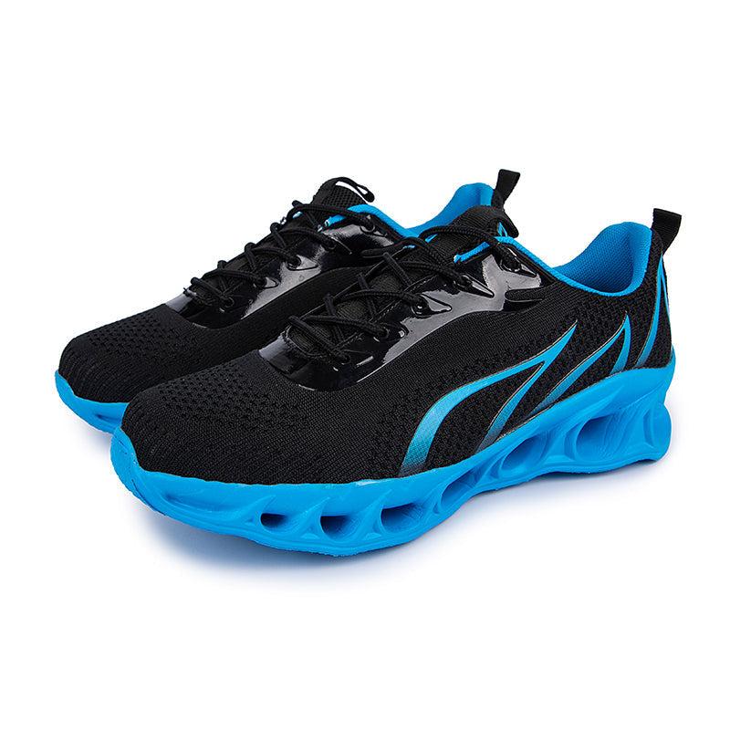 Softsfeel Men's Relieve Foot Pain Perfect Walking Shoes - Black Blue