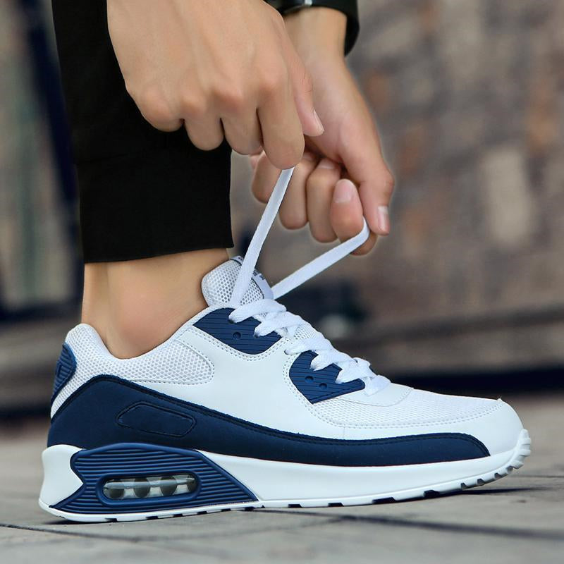 Men‘s Air Booster Walking Shoes White&Blue