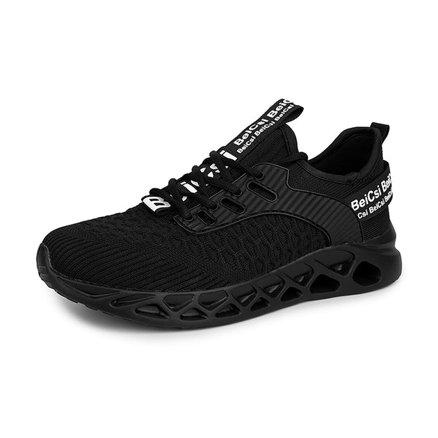 Softsfeel Men's Relieve Foot Pain Perfect Walking Shoes Black