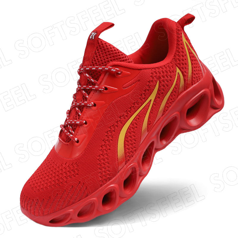Softsfeel Men's Relieve Foot Pain Perfect Walking Shoes - Red
